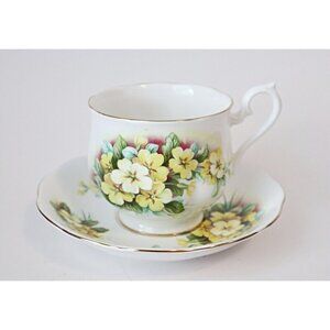 Royal Albert Tea Cup and Saucer Yellow Flower Floral Vintage Teacup